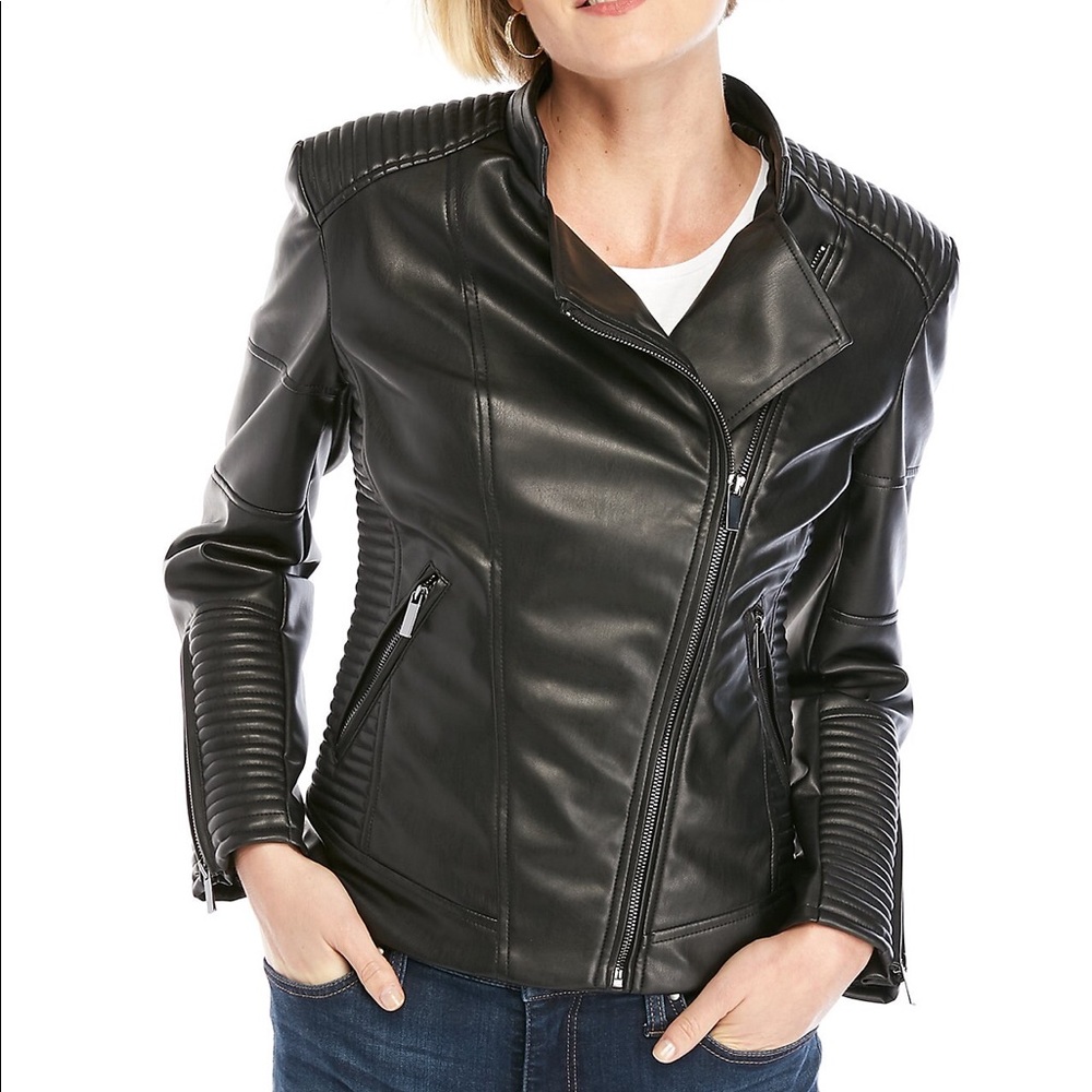 The Limited vegan leather moto jacket 2XL